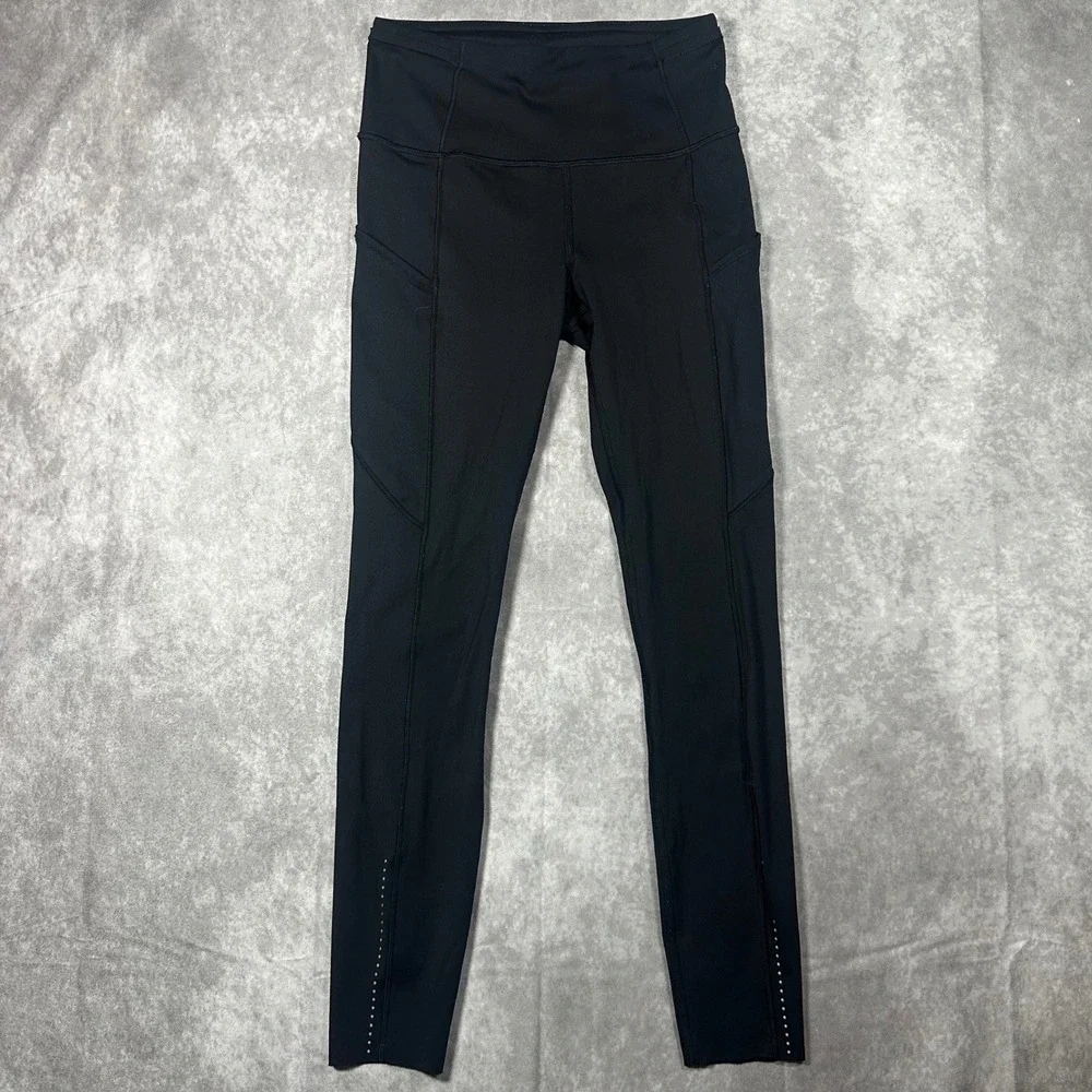 Lululemon Speed Up Tight Black High Rise Leggings Pockets Size 4 Athletic Yoga